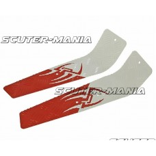 Placi picioare Opticparts DF Style 16 alb / rosu aluminiu pentru Speedfight 1+2