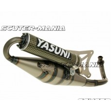 Toba esapament Yasuni Scooter Z fibra de carbon / galbena pentru Piaggio